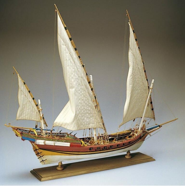 Xebec Armed Vessel - Amati Model Ship Kit 1-min