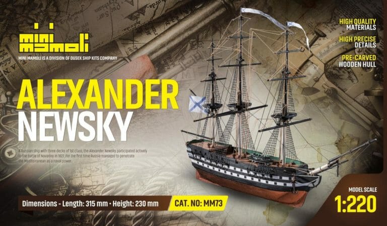 Alexander Newsky - Mini Mamoli - Childrens Model Ship Kit - Detail 3-min