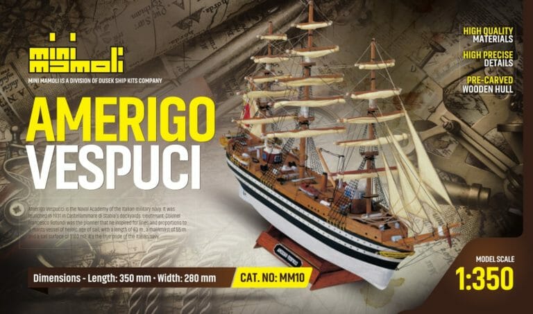 Amerigo Vespucci - Mini Mamoli - Childrens Model Ship Kit - Detail 1-min