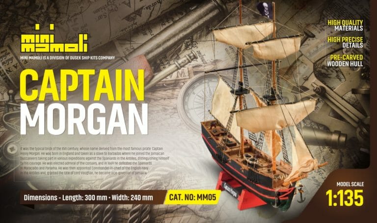 Captian Morgan - Mini Mamoli - Childrens Model Ship Kit - Detail 1-min