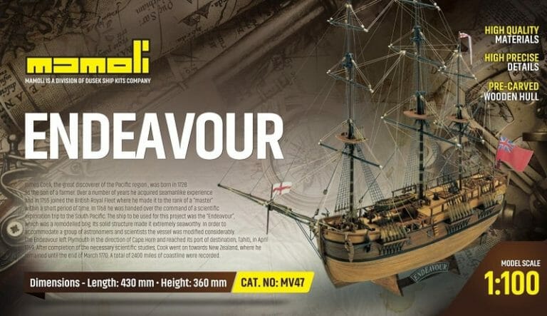 Endeavour - Mamoli Model Ship Kit - Detail 1-min