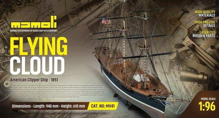 Flying Cloud - Mamoli Model Ship Kit - Detail 1-min