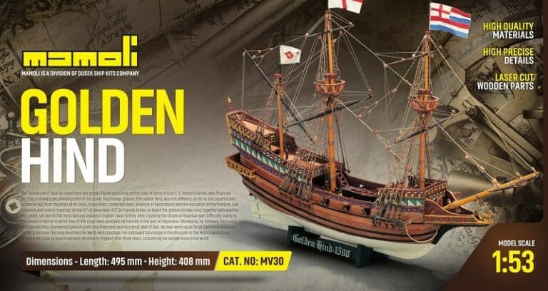 Golden Hind - Mamoli Model Ship Kit - Detail 1-min