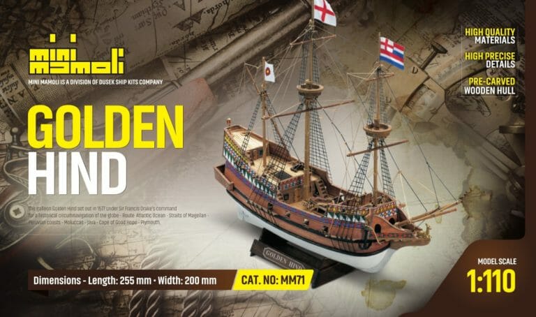 Golden Hind - Mini Mamoli - Childrens Model Ship Kit - Detail 1-min