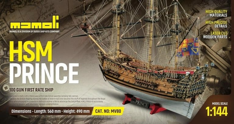 HMS Prince - Mamoli Model Ship Kit - Detail 1-min