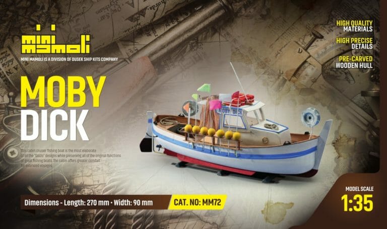 Moby Dick - Mini Mamoli - Childrens Model Ship Kit - Detail 1-min