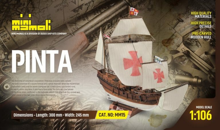 Pinta - Mini Mamoli - Childrens Model Ship Kit - Detail 1-min