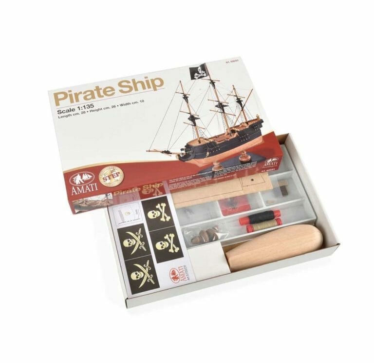 Pirate Ship - Childrens Model Ship Kit - Detail 1-min