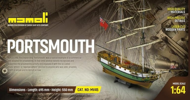 Portsmouth - Mamoli Model Ship Kit - Detail 1-min