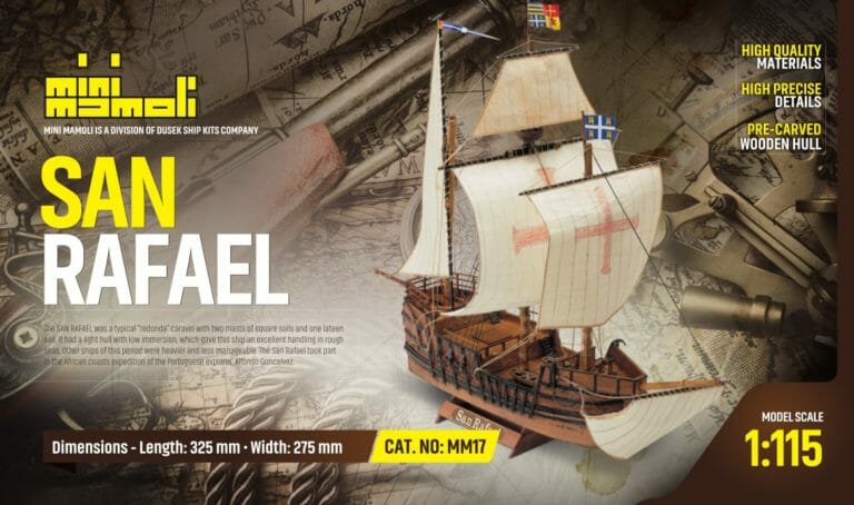 San Rafael - Mini Mamoli - Childrens Model Ship Kit - Detail 1-min