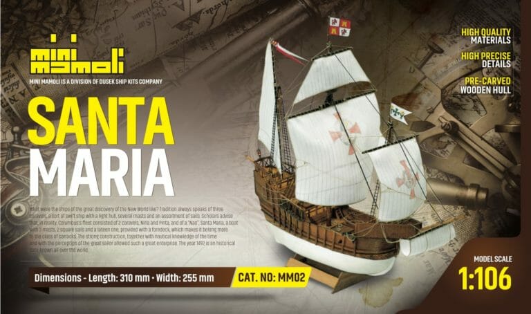 Santa Maria - Mini Mamoli - Childrens Model Ship Kit - Detail 1-min