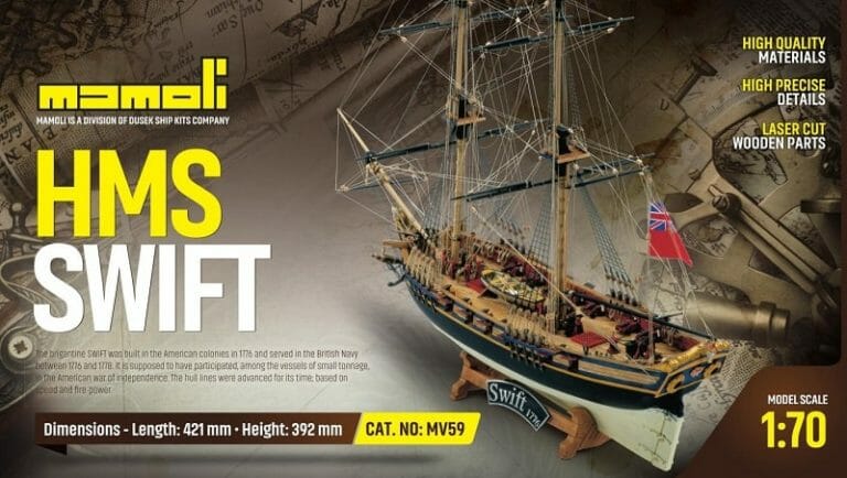 Swift - Mamoli Model Ship Kit - Detail 1-min