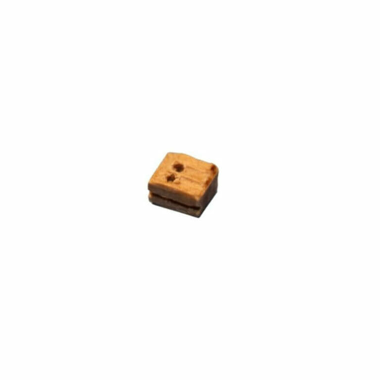 2 Hole Fawn Block Model Ship Part by Corel Block - Wood - Fawn - 2 Hole - 1332 (10mm) (1)