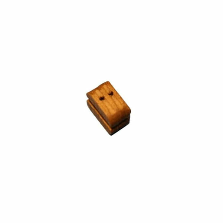 Block - Wood - Brown - 2 Hole - 14 (7mm)