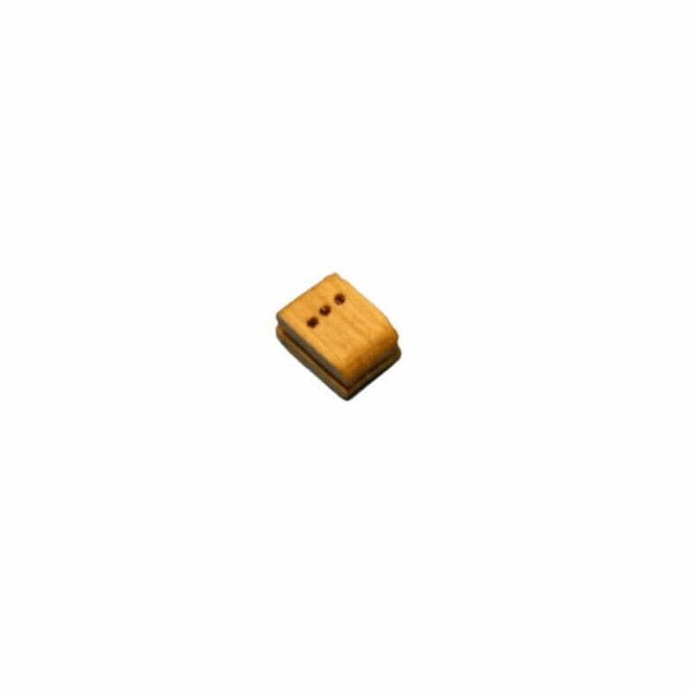 Block - Wood - Yellow - 3 Hole - 14 (7mm)