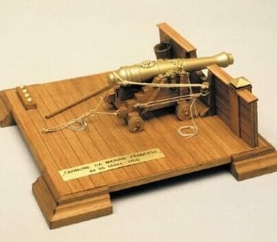 French Naval Cannon Wooden Model Kit by Mantua