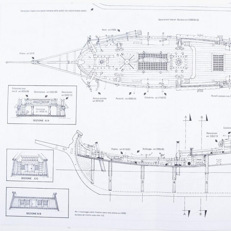 Polacca Venezian Ship Plans 3