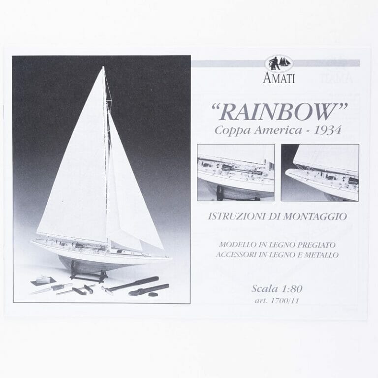 Yacht Rainbow J Class Emericas Cup Model Ship Plans by Amati