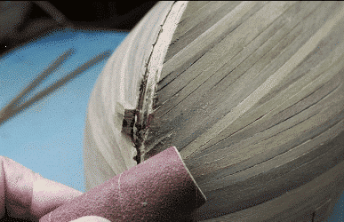 Resealing Planks on the Stem of A Bluff Bow Model Ship 12