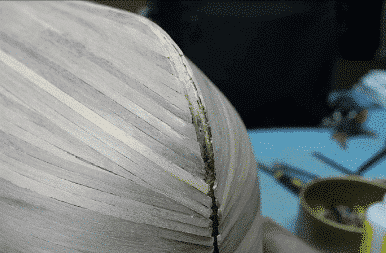 Resealing Planks on the Stem of A Bluff Bow Model Ship 14