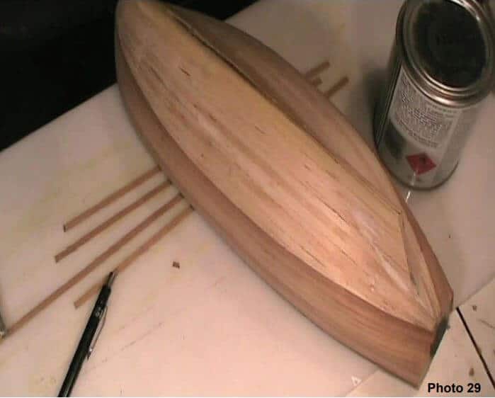 How To Plank The Hull of a Sharp Bow Model Ship 28