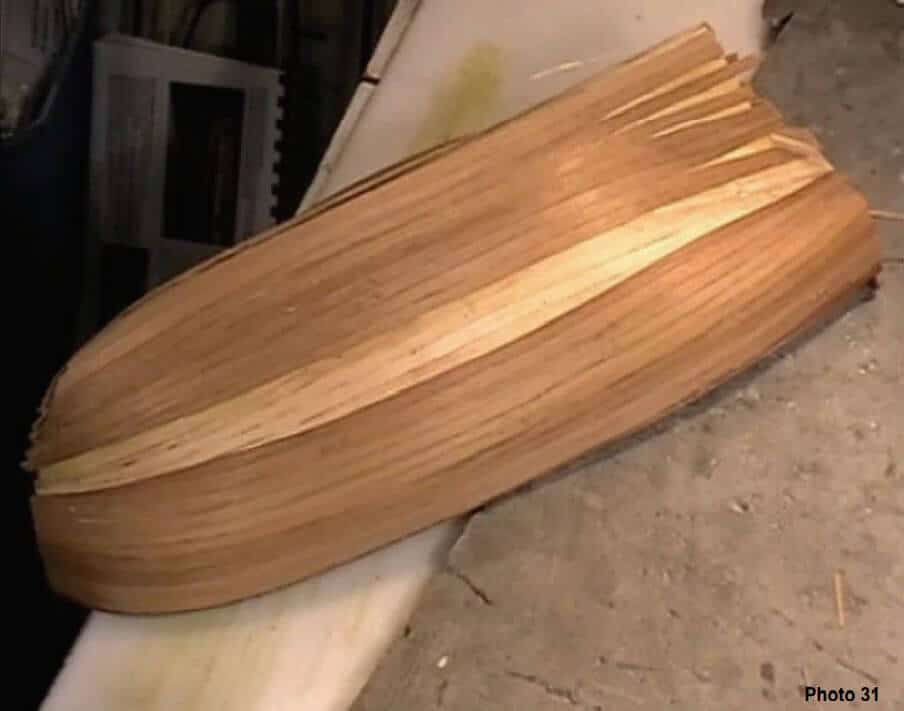 How To Plank The Hull of a Sharp Bow Model Ship 30